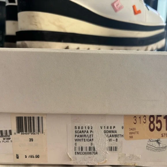 Stella McCartney White Sneakers with Colorful Embroidery - Picture 5 of 7